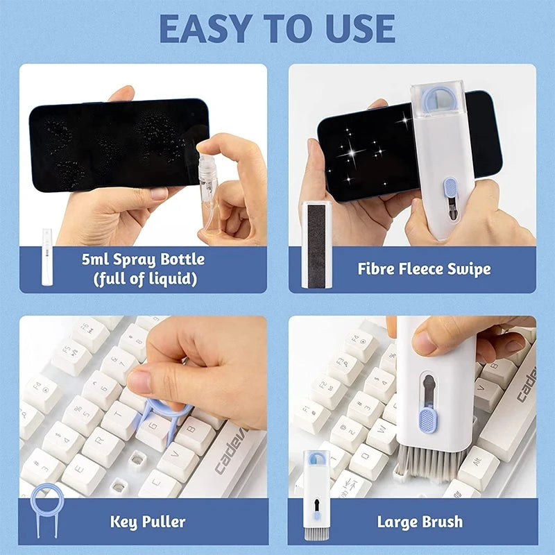 Ultimate 7-in-1 Keyboard and Earphone Cleaning Kit - Perfect for Headsets and Keyboards!