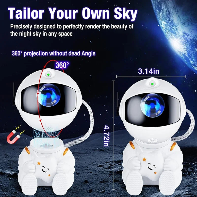 Transform Your Space with the Astronaut Galaxy Projector - Enchanting Starry Night Light with Nebula Effects and Remote Control, Perfect Gift for Kids and Space Enthusiasts