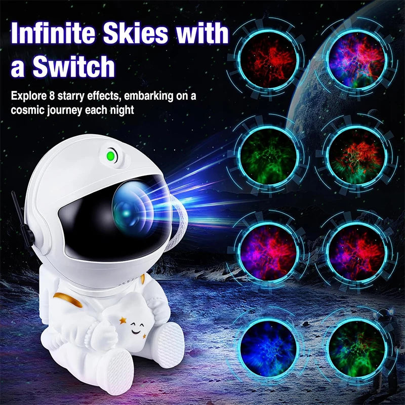 Transform Your Space with the Astronaut Galaxy Projector - Enchanting Starry Night Light with Nebula Effects and Remote Control, Perfect Gift for Kids and Space Enthusiasts