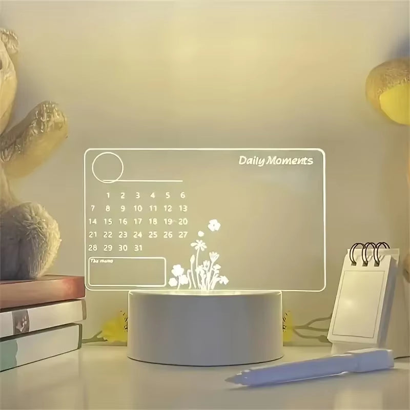 Illuminate Your Space with the Creative LED Note Board Night Light - Rewritable Message Board for Warm, Soft Ambiance Perfect for Kids and Loved Ones!